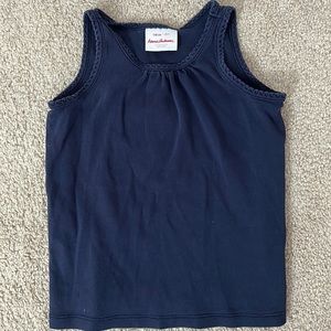 Hanna Andersson girls size 110cm / US 5 navy blue cotton tank top